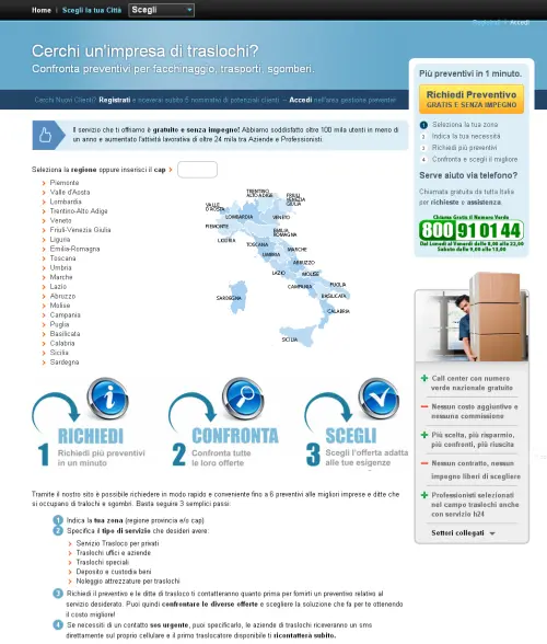 Imprendo.org ti aiuta a trovare un'impresa di traslochi